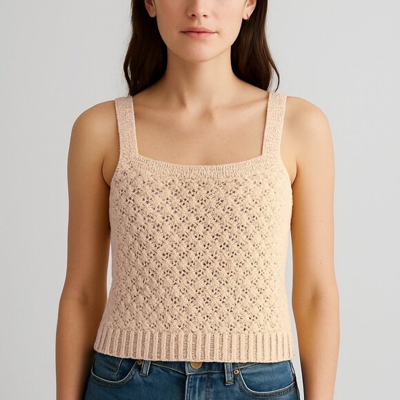 J. Crew Tops - (EUC) J. Crew Crochet Tank Top Beachwood Size XS
